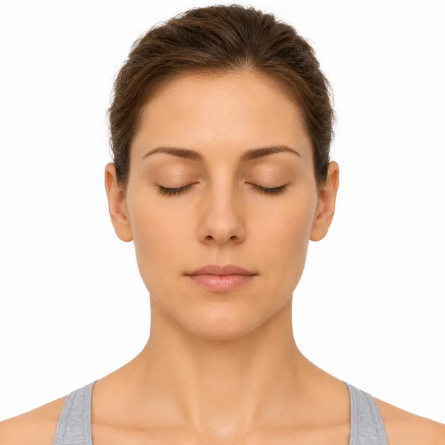 Шесть точек на лице: над бровями, сбоку от носа и на подбородке